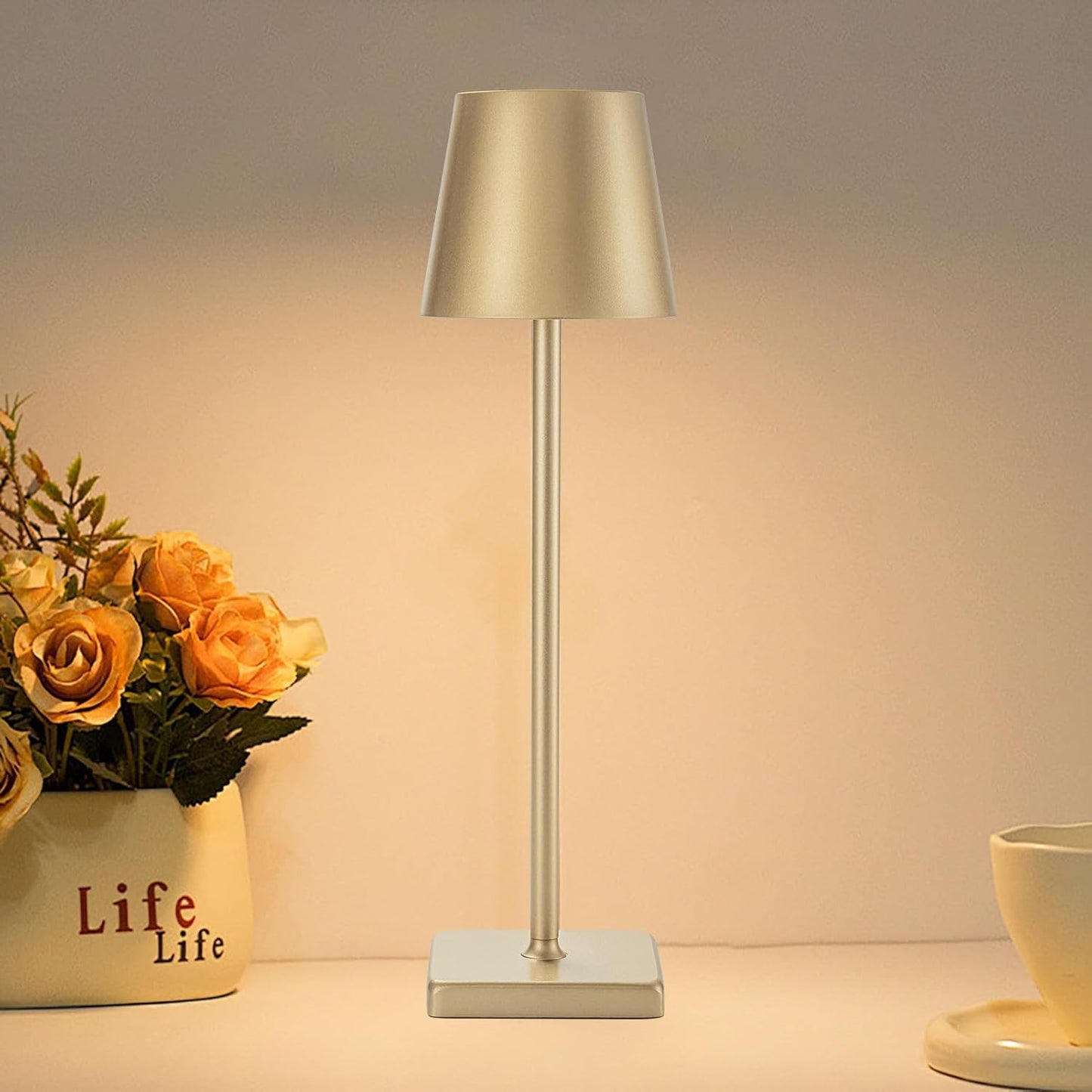 Rechargeable Cordless Table Lamps with Dimmable Touch Control