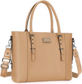 PU Leather Laptop Tote Bag for Women - Waterproof, Large Capacity