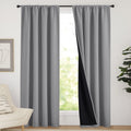 Blackout Curtains for Bedroom Pair - Energy Smart Noise Blocking