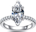AnuClub Moissanite Engagement Ring 4.3cttw D Color - Classic Marquise