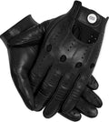 Men Genuine Leather Sheepskin Driving Gloves Black - Touchscreen