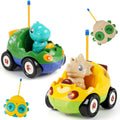 2-Pack Remote Control Dinosaur Toy Car for Kids - Bright Lights
