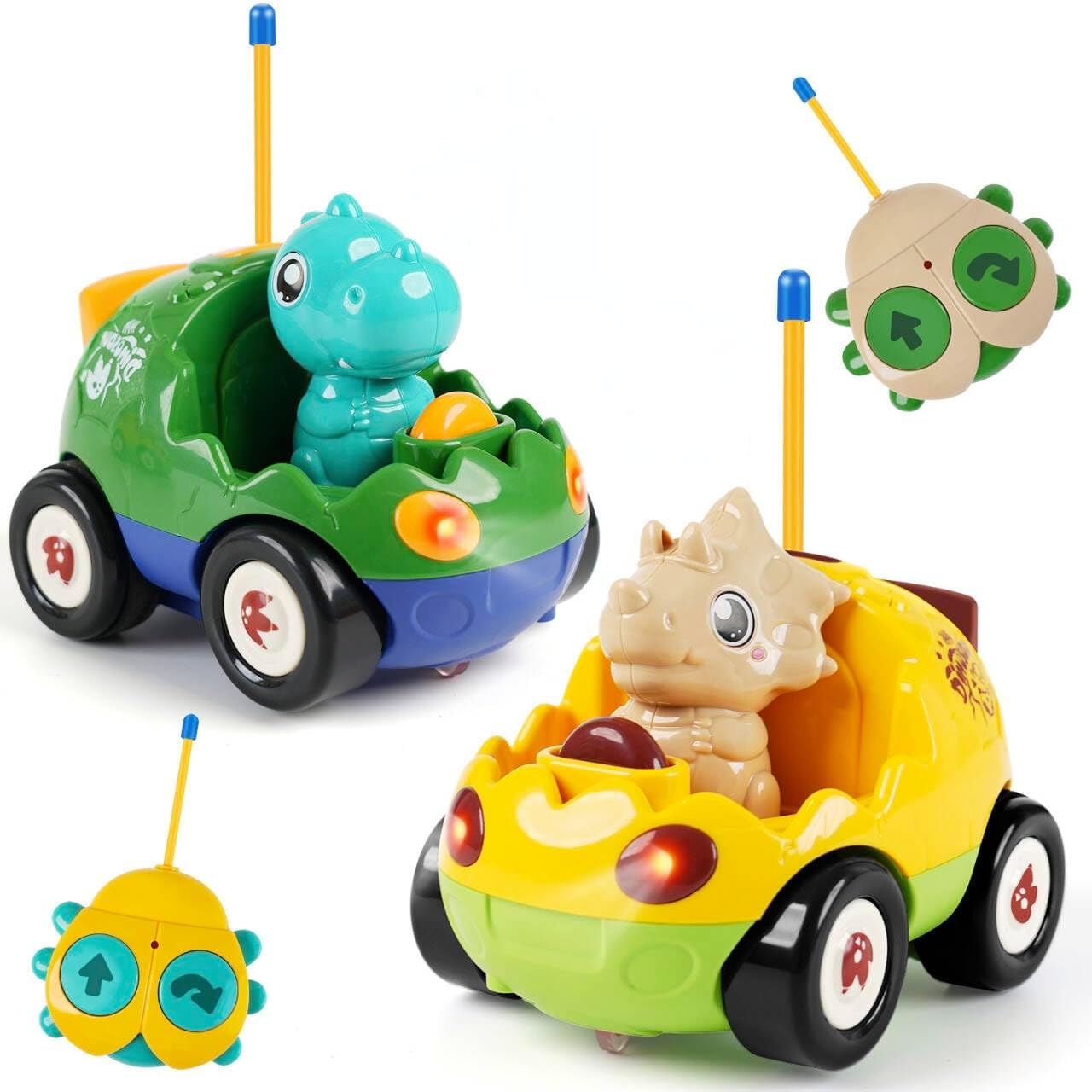 Dinosaur Remote Control Car Set for Kids - Fun Dino Racing Toy