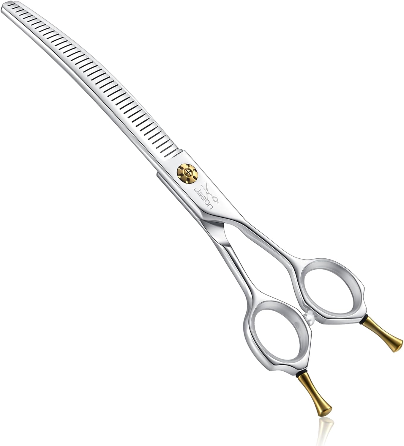 JASON Dog Thinners for Grooming - 7in Down-curved Blender Scissors