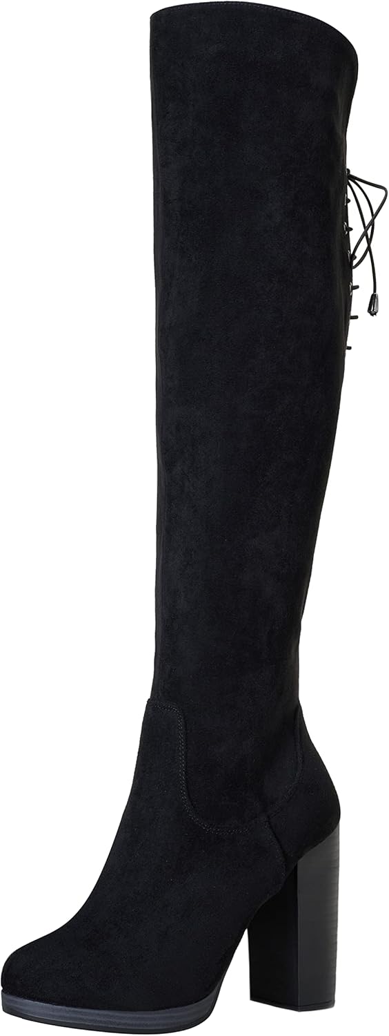 Vepose Women's Thigh High Black Over The Knee Boots for Style