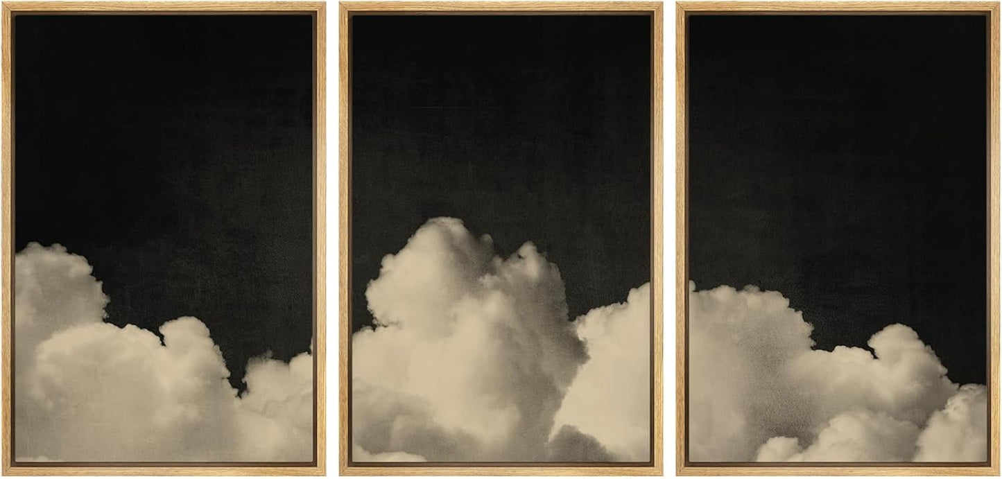 MUDECOR Framed Canvas Print Wall Art for Dramatic Cloudscape