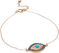 Evil Eye Necklace with Turquoise and Sapphires for Good Luck