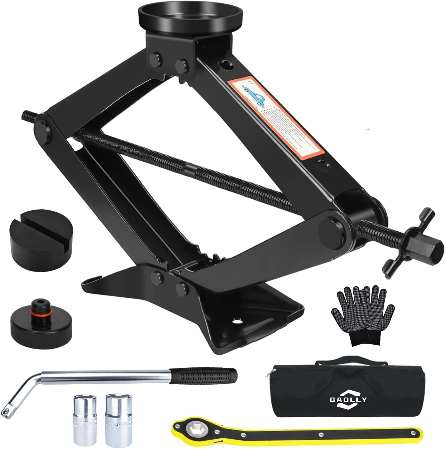 3 Ton Scissor Car Jack for Tesla & Universal Vehicles