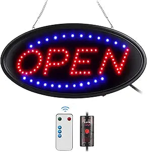 Ultra Bright LED Open Sign with Remote for Business Display