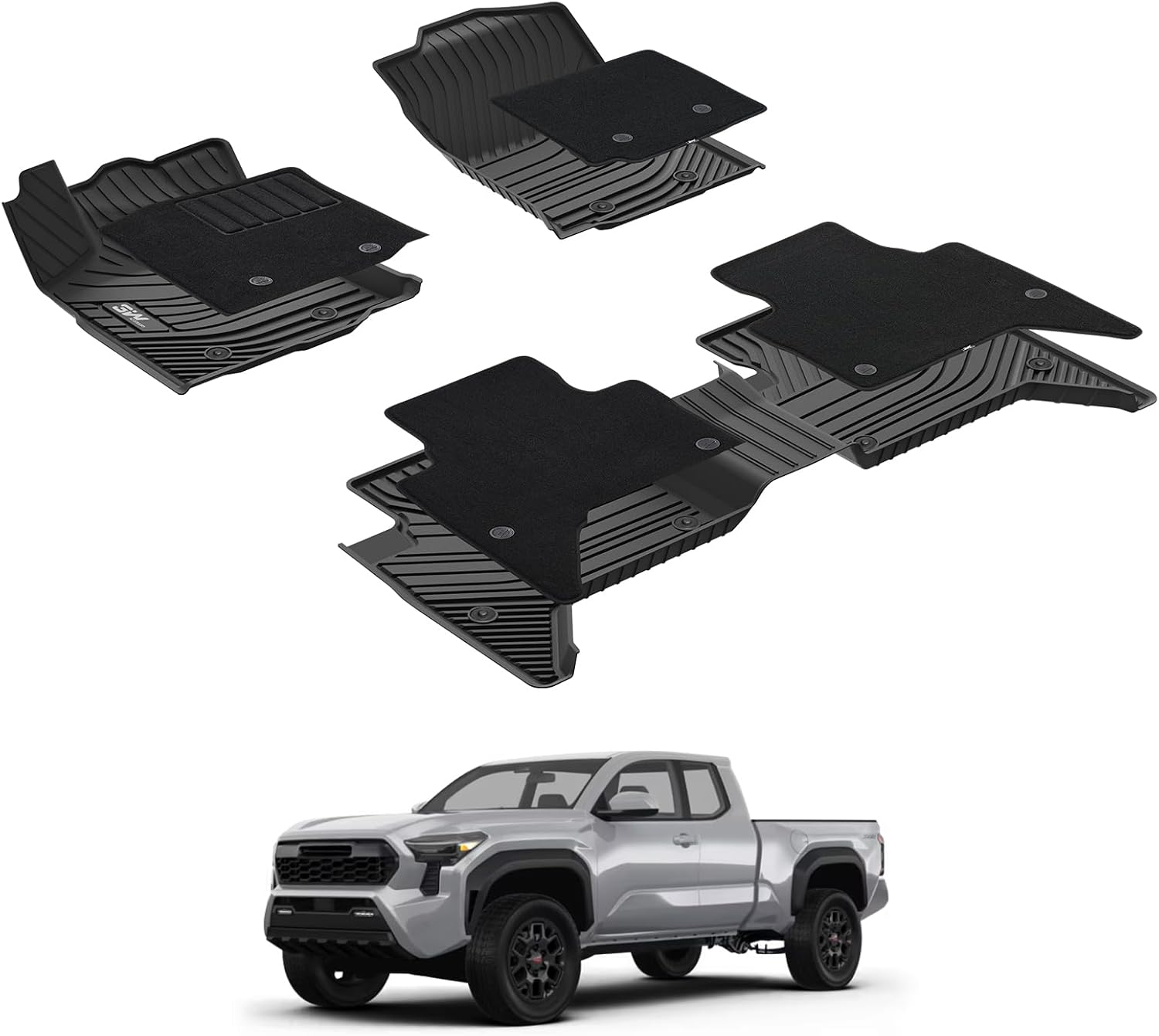 Custom Fit Floor Mats for Toyota Tacoma 2016-2023 Double Cab