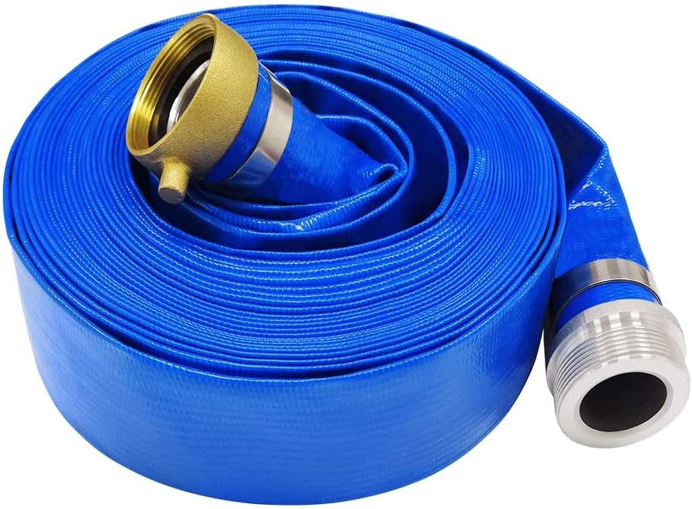 1.5in x 50ft Heavy Duty Blue PVC Backwash Hose for Pools