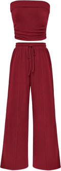 PRETTYGARDEN Womens Summer 2 Piece Ribbed Knit Set - Comfortable Sets