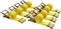 8 Pack E-Track Ratchet Straps 2 in x15 ft 4400LB Tie Down - Heavy Duty