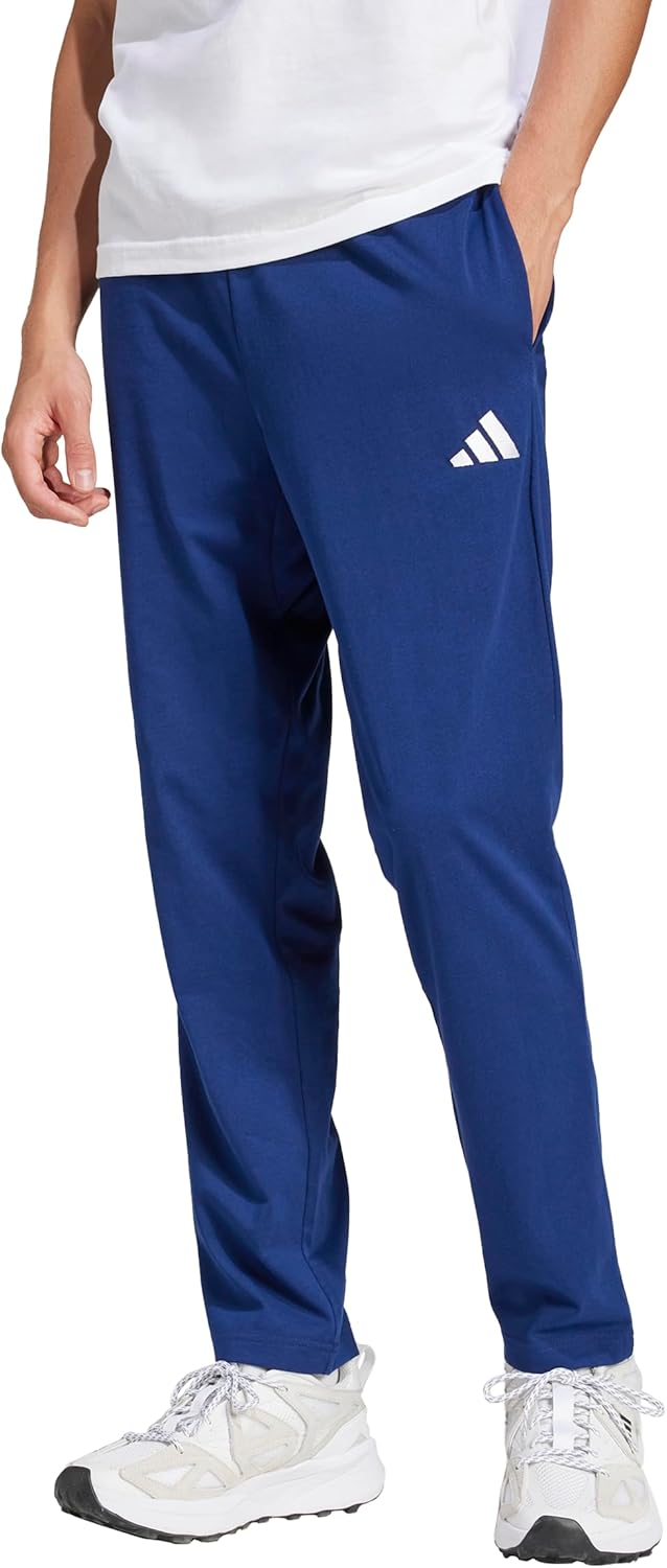 adidas Mens Essentials Small Logo Jersey Pants for Comfort