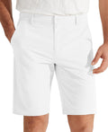 Mens Golf Shorts 9in Flat Front Hybrid - Lightweight Quick Dry
