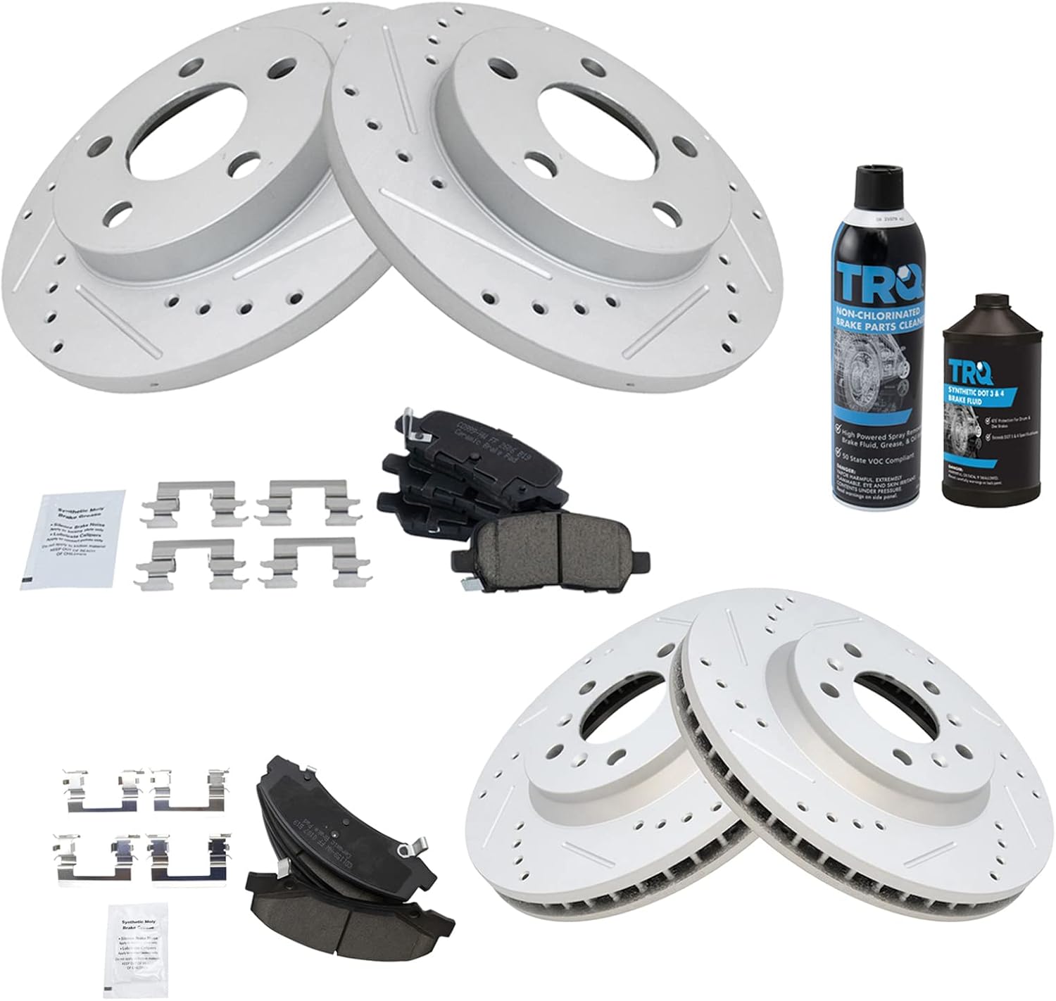 TRQ Performance Brake Pad & Rotor Kit for Chevrolet Impala
