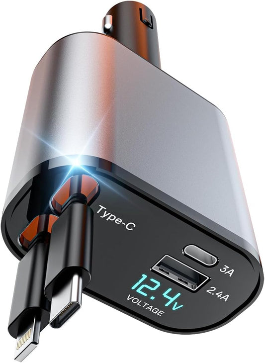 ROADRESS 100W Fast Car Charger with Dual Cords