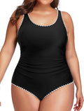 Daci Women Plus Size One Piece Swimsuit - Tummy Control Ruched