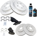 TRQ Front and Rear Performance Brake Pad & Rotor Kit - Complete Fit