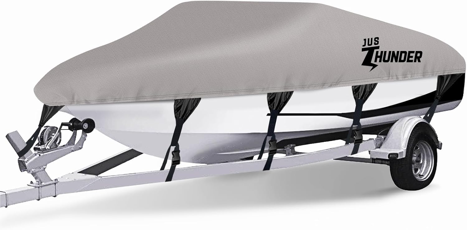 Waterproof Boat Cover 20-22 ft for Bass, V-Hull, and Tri-Hull