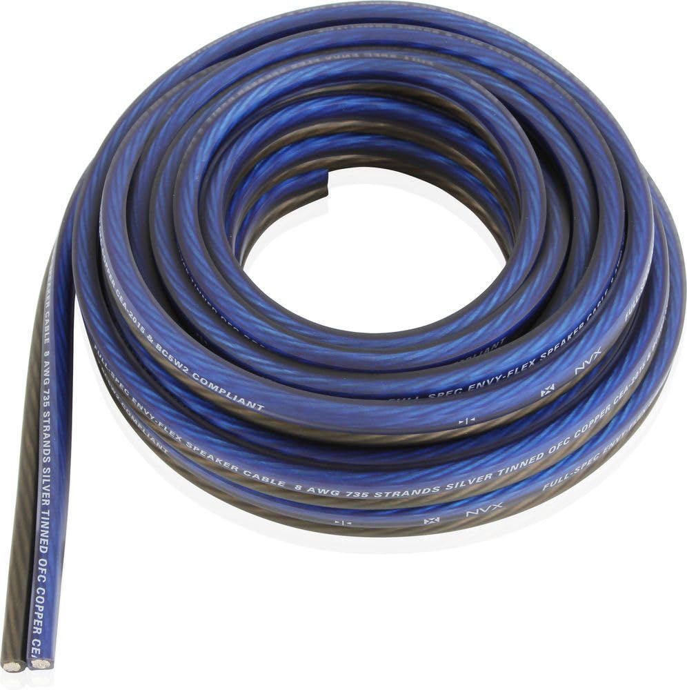 NVX Professional Grade 8 Gauge Speaker Cable for Premium Sound