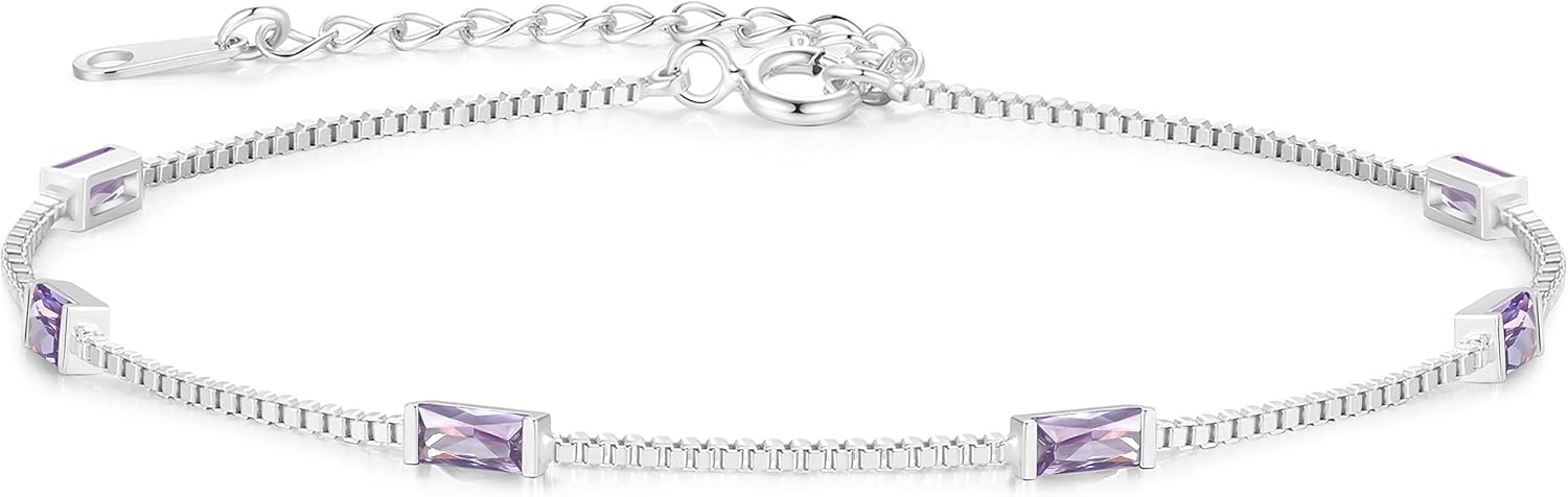 Elegant Birthstone Bracelets for Women in 925 Sterling Silver