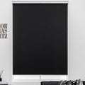 Black Cordless Roller Shades 36in x 75in - 100% Blackout Privacy