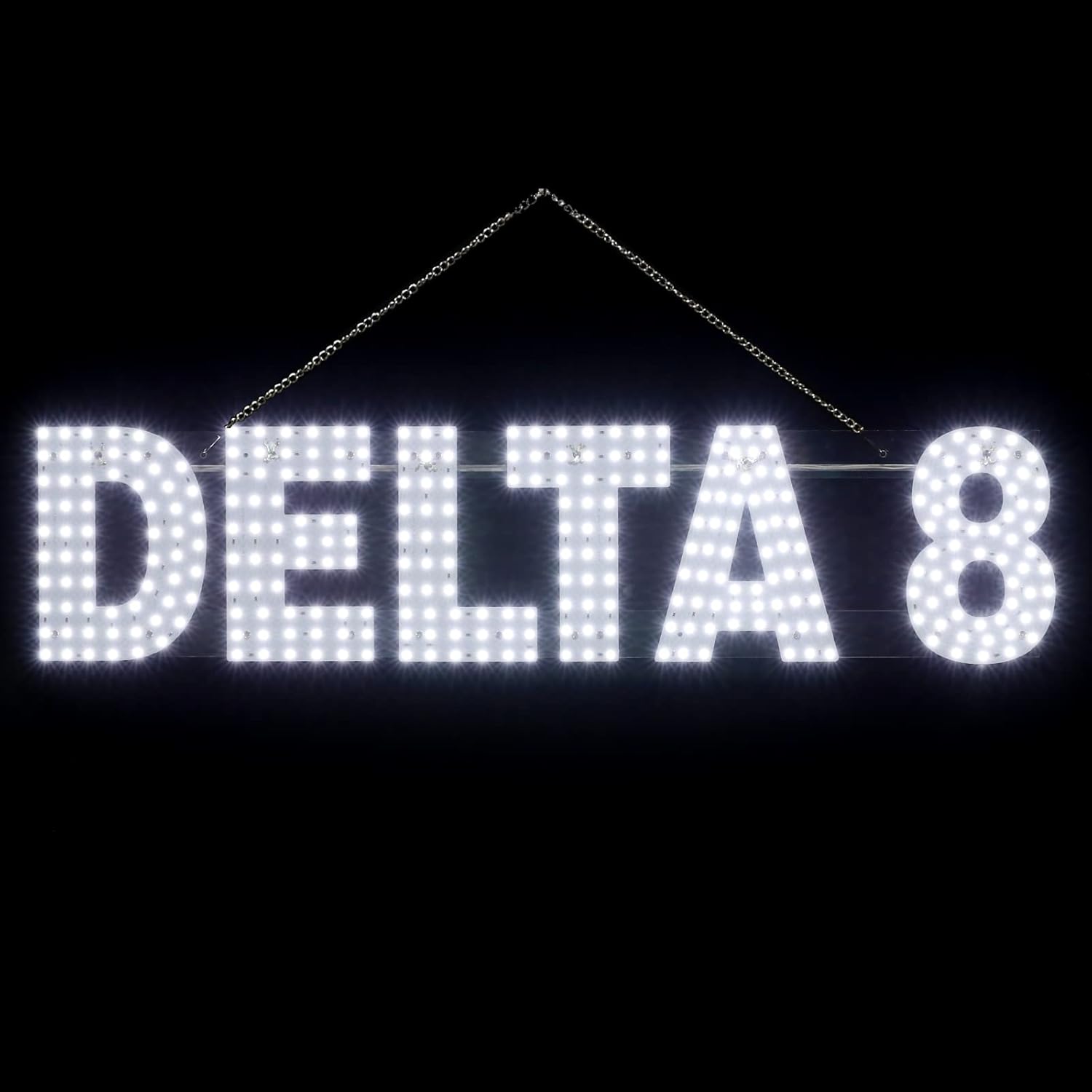 Ultra Bright 30inx10in LED Delta 8 Sign for Business Visibility