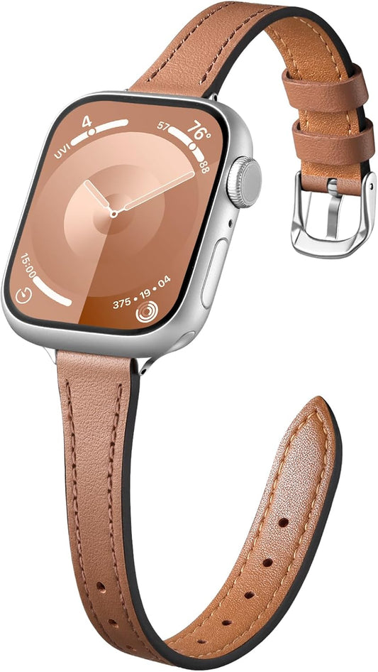 WJK Slim Leather Apple Watch Bands: Stylish & Comfortable!