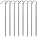 8 Pack Heavy Duty Steel Tent Stakes by AAGUT