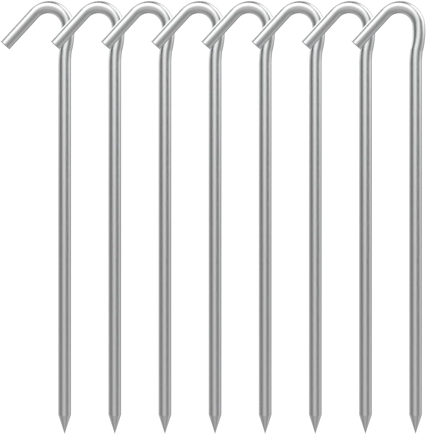 8 Pack Heavy Duty Steel Tent Stakes by AAGUT