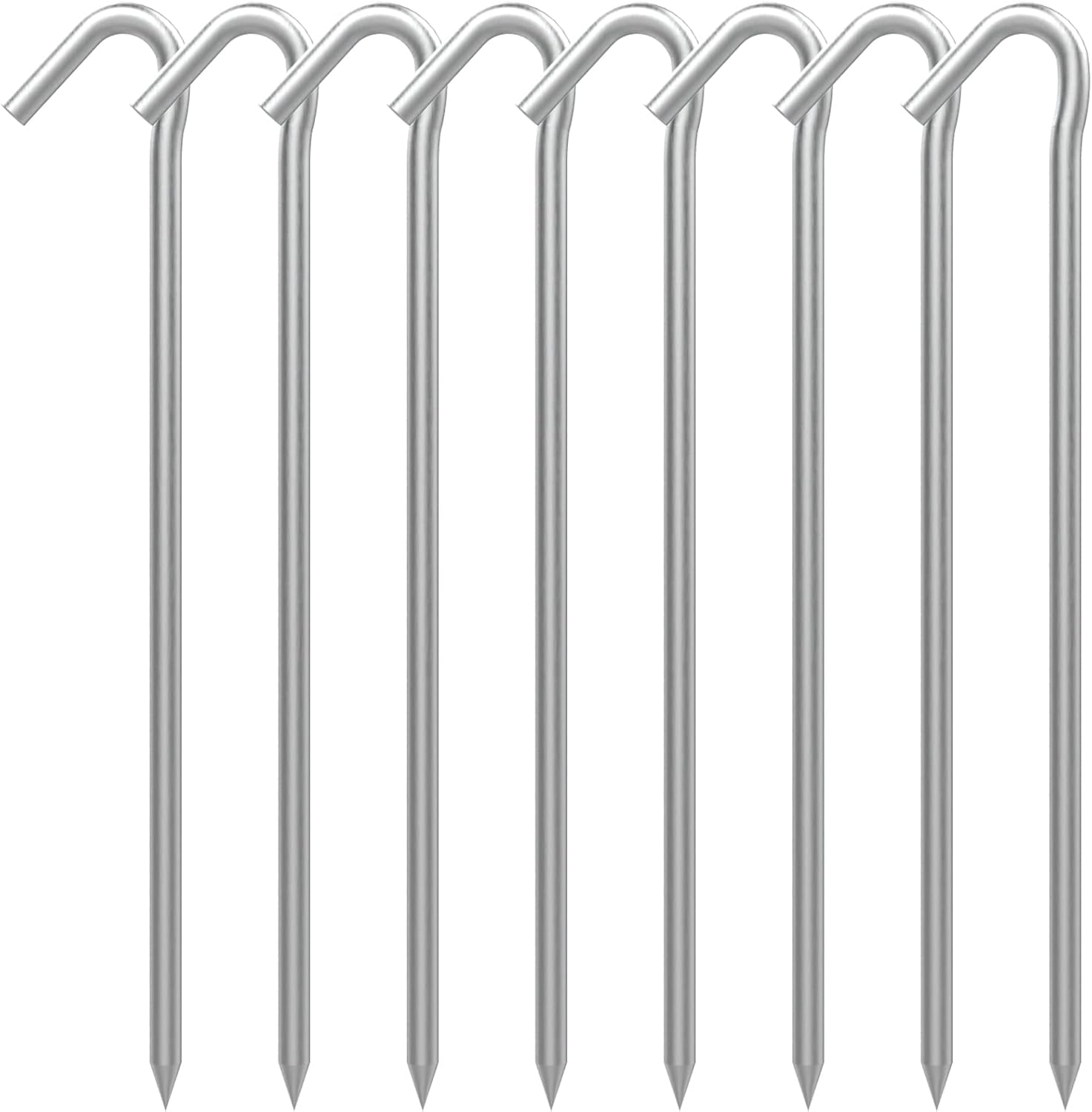 8 Pack Heavy Duty Steel Tent Stakes by AAGUT