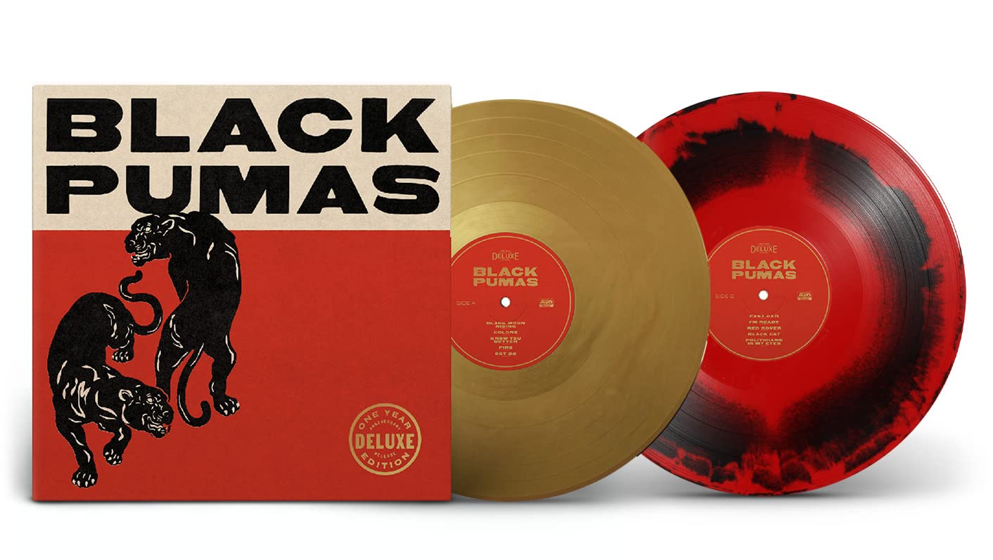 Black Pumas Deluxe Gold & Red/Black Marble Vinyl Record Review