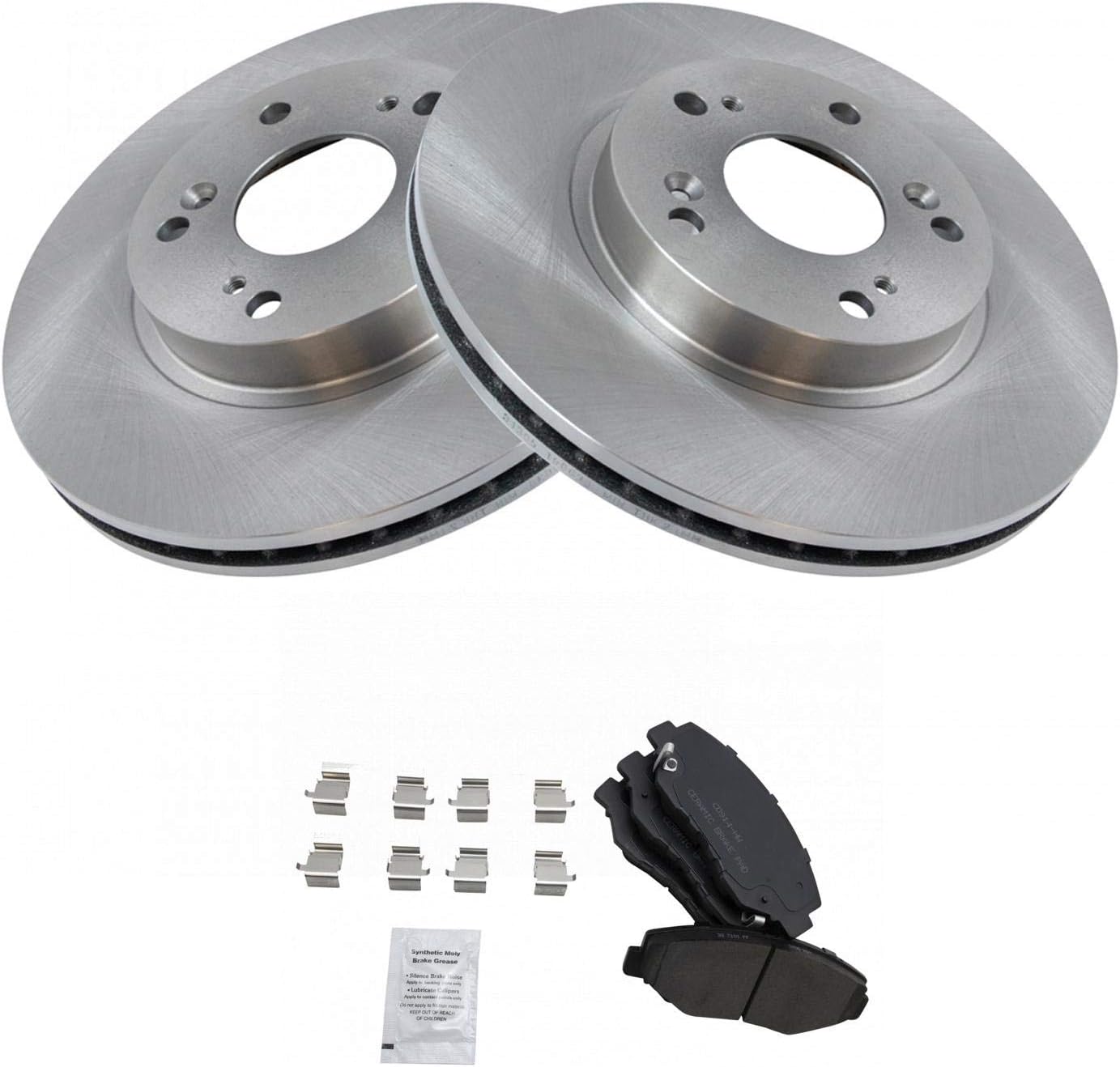 TRQ Front Brake Pad & Rotor Kit for 2002-2004 Honda CR-V