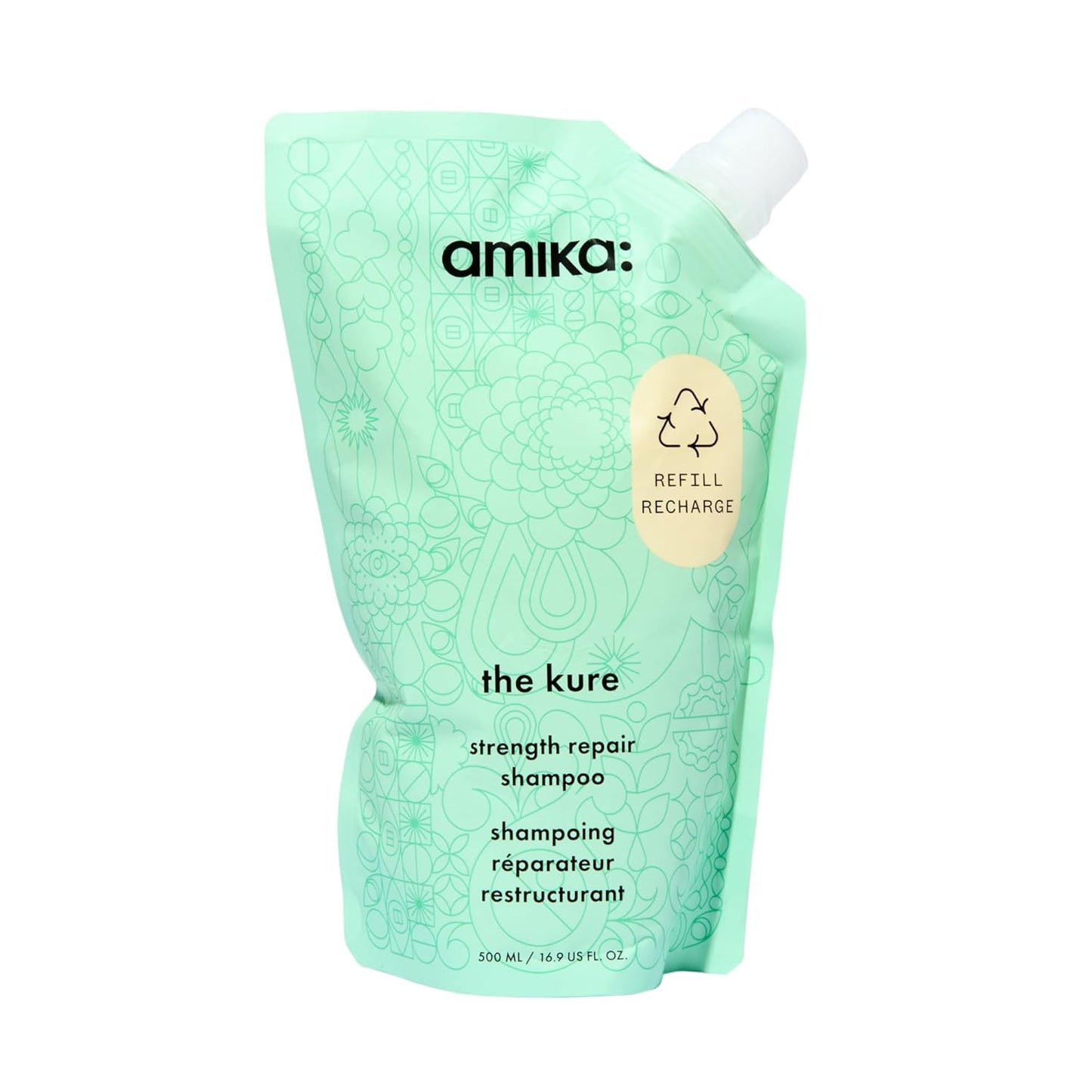 amika the kure strength repair shampoo for damaged hair care