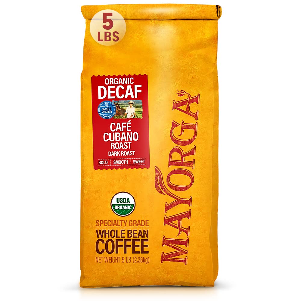 Mayorga Decaf Dark Roast 5lb Bag - Smooth Organic Coffee