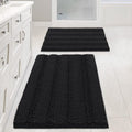Non Slip Thick Shaggy Chenille Bathroom Rug Mat Set 2 Piece - Ultra