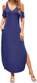 HUSKARY Women's Summer Maxi Dresses for Casual Beach Style