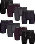 Reebok Mens Boxer Briefs 8 Pack 6in Inseam - Stretch Performance