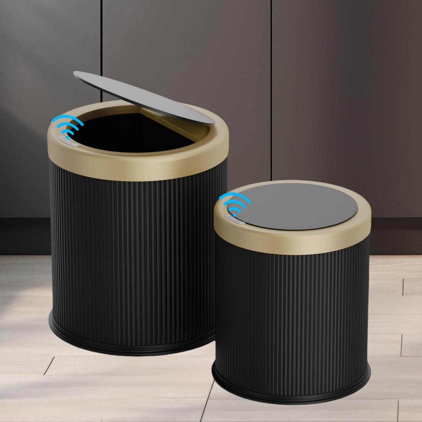 Touchless Motion Sensor Trash Can for Bathroom and Office Use