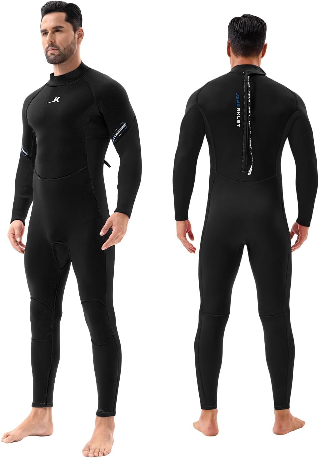 3mm Back Zip Full Wetsuit for Diving and Swimming Activities