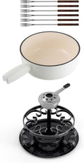 Swissmar Lugano Cast Iron Cheese Fondue Set for Perfect Melting