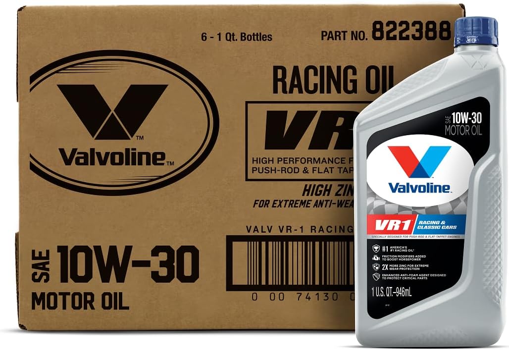 Valvoline VR1 Racing 10W-30 Motor Oil for High-Performance Engines