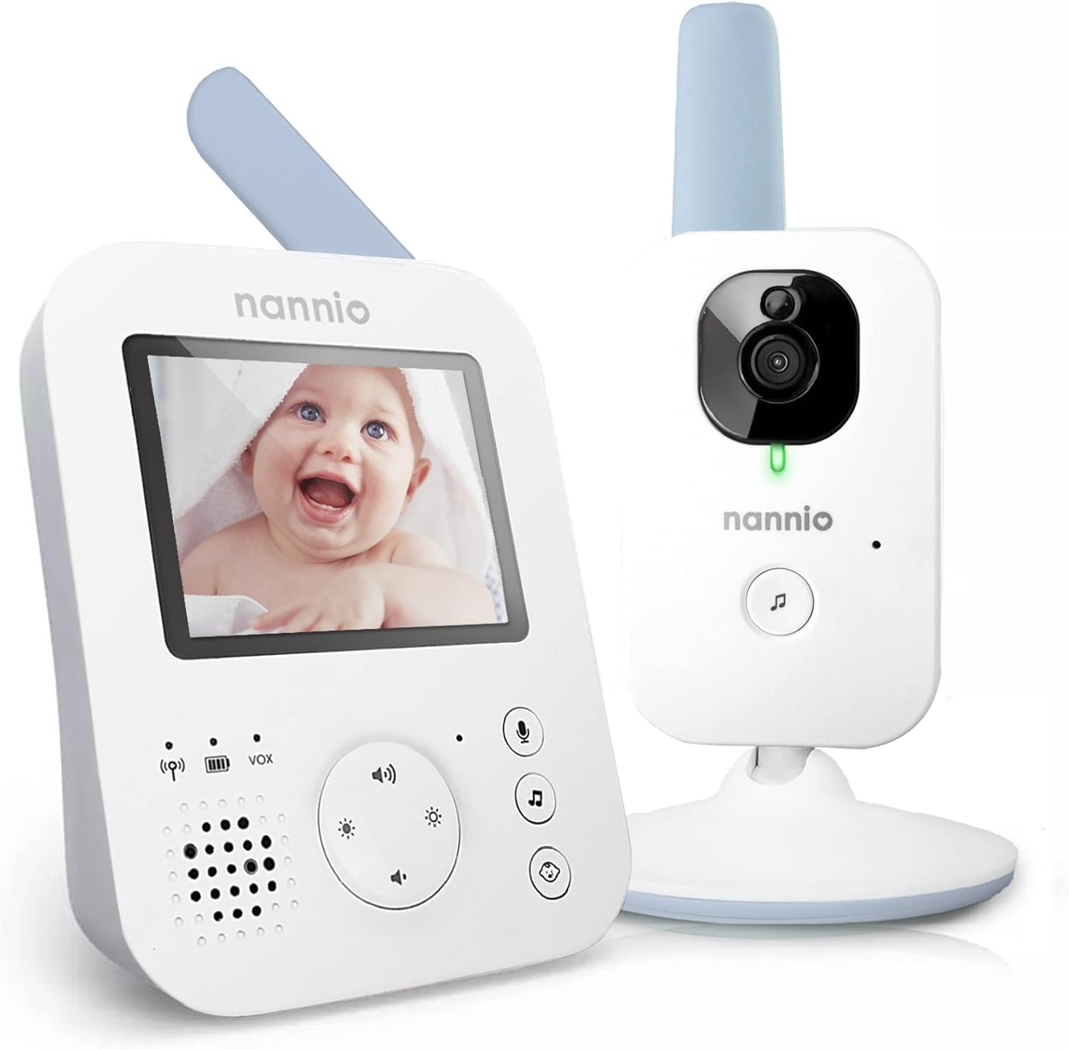 Nannio Hero 2 Baby Monitor: HD Video, 2-Way Audio, Night Vision