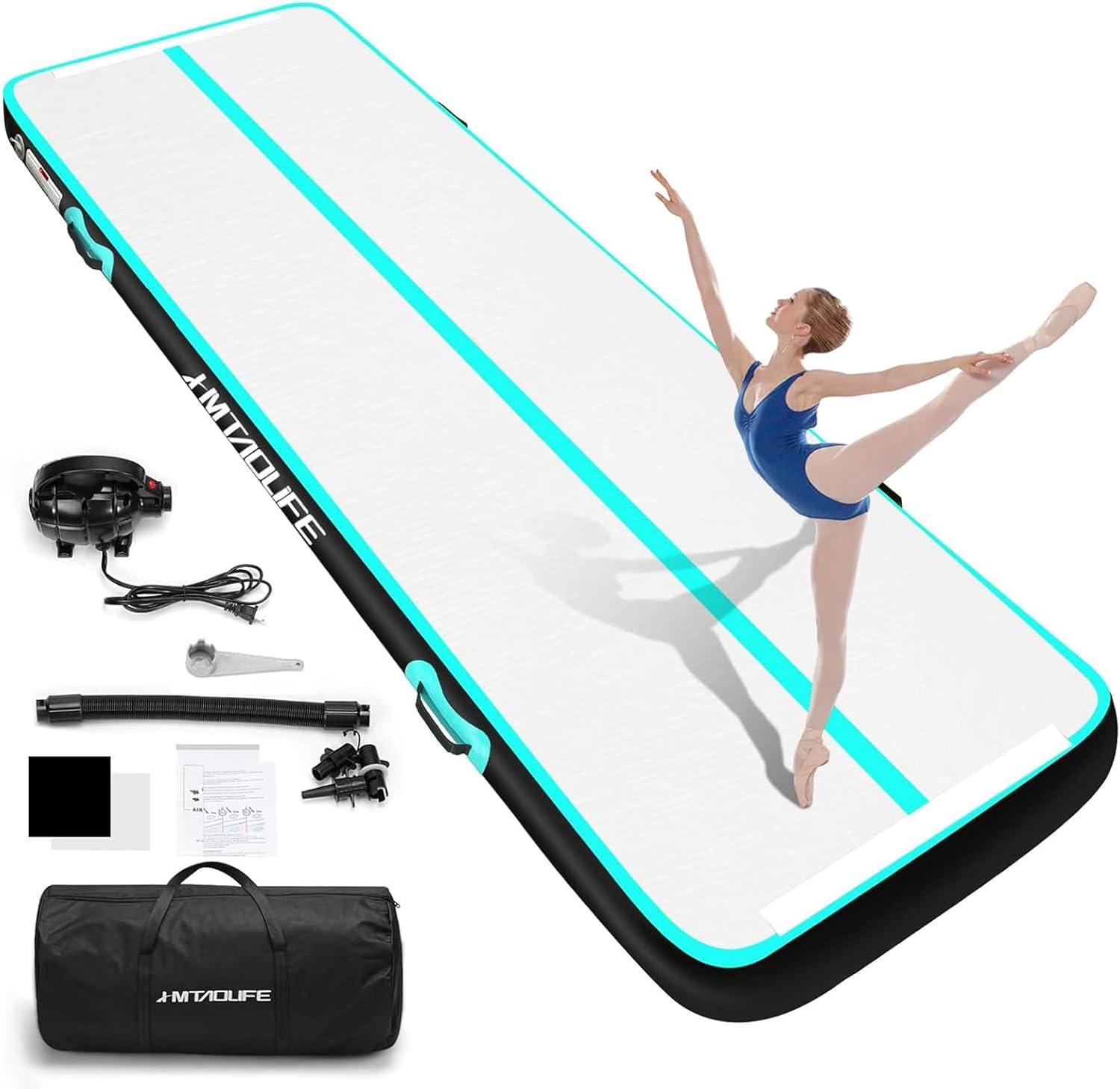 Inflatable Air Gymnastics Mat for Home and Water Fun Activities
