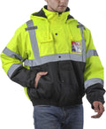 Reflective Jacket for Men Class 3 High Visibility Bomber - Waterproof