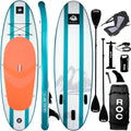 Roc Inflatable Stand Up Paddle Board 33in Wide Deck - 350lb Capacity