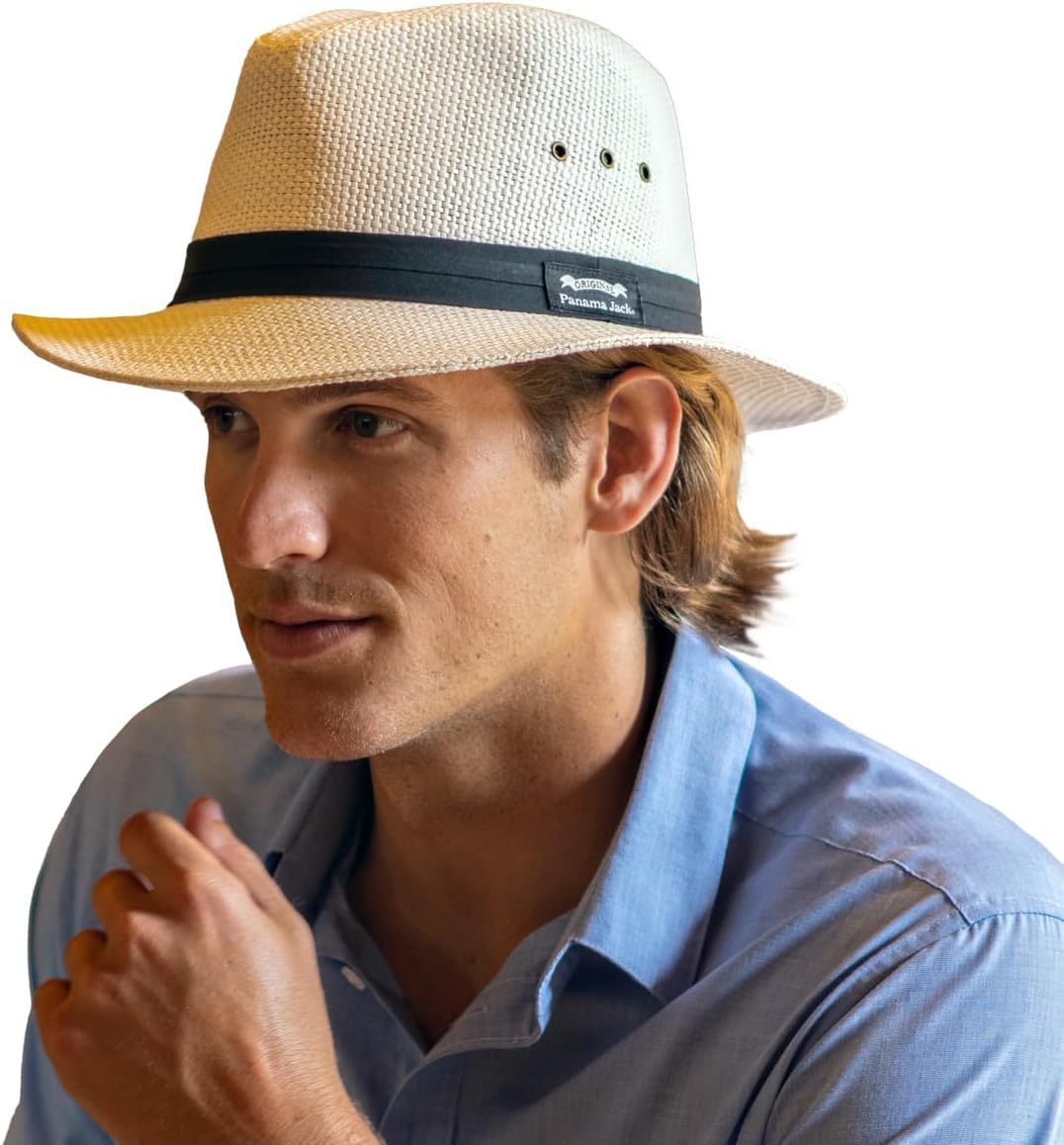 Natural Matte Toyo Safari Men's Sun Hat with Black Band for Style