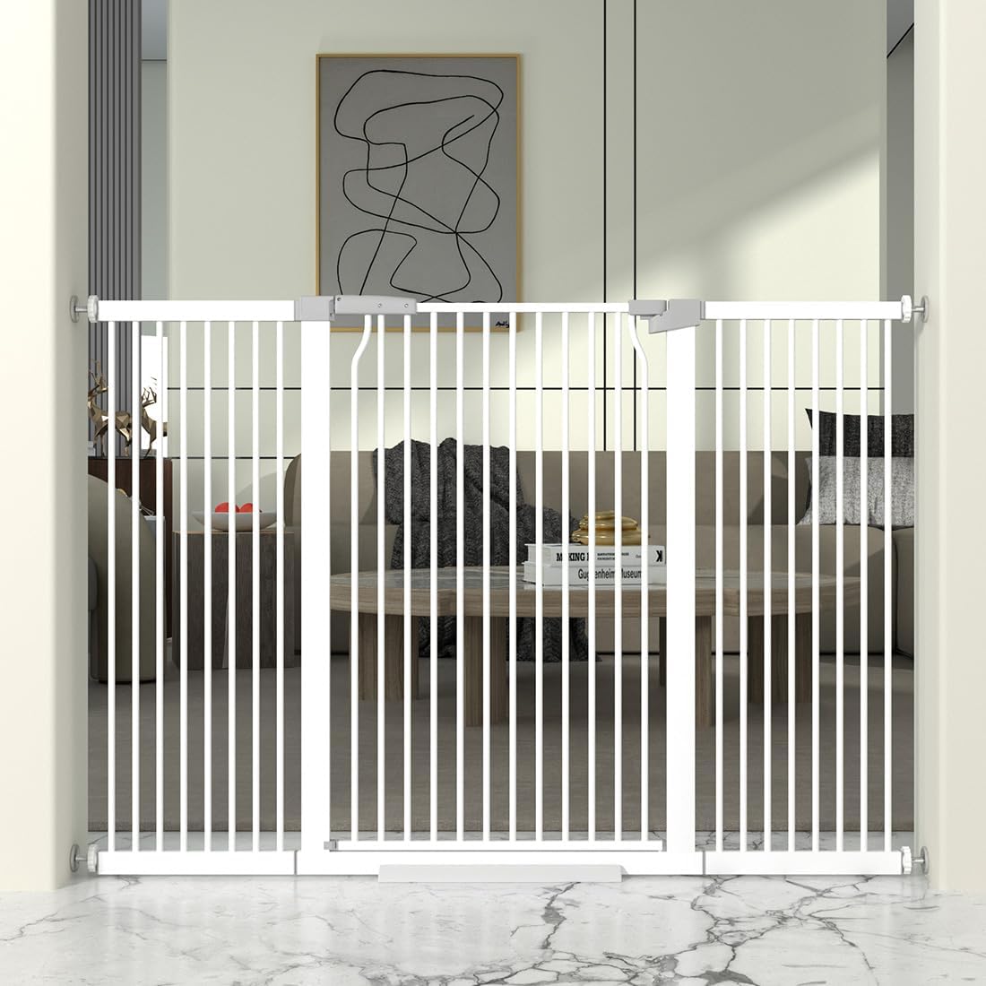 41 Inch Extra Tall Cat Gate for Doorway, Safe and Secure