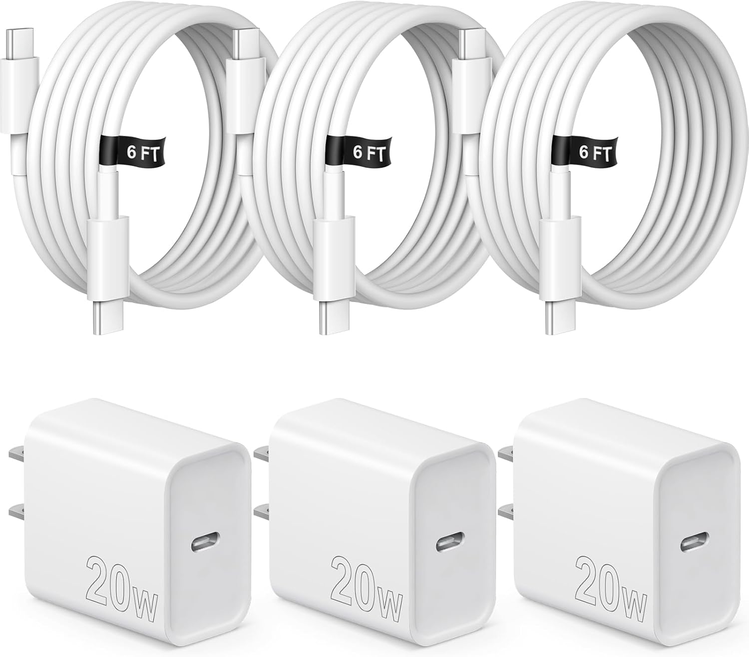 Fast Charge 3 Pack iPhone 16 Charger Set
